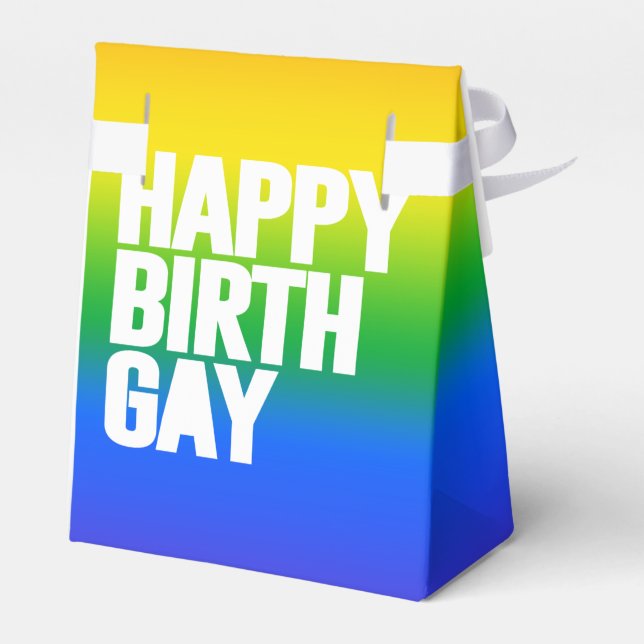 Happy Birthgay Geschenkschachtel (Rückseite)