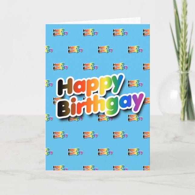 Happy Birthgay Karte (Vorderseite)