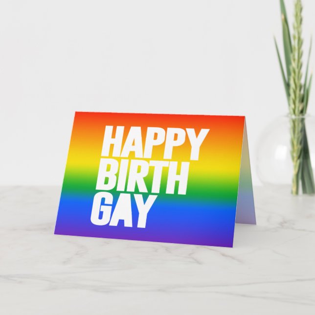 Happy Birthgay Karte (Vorderseite)