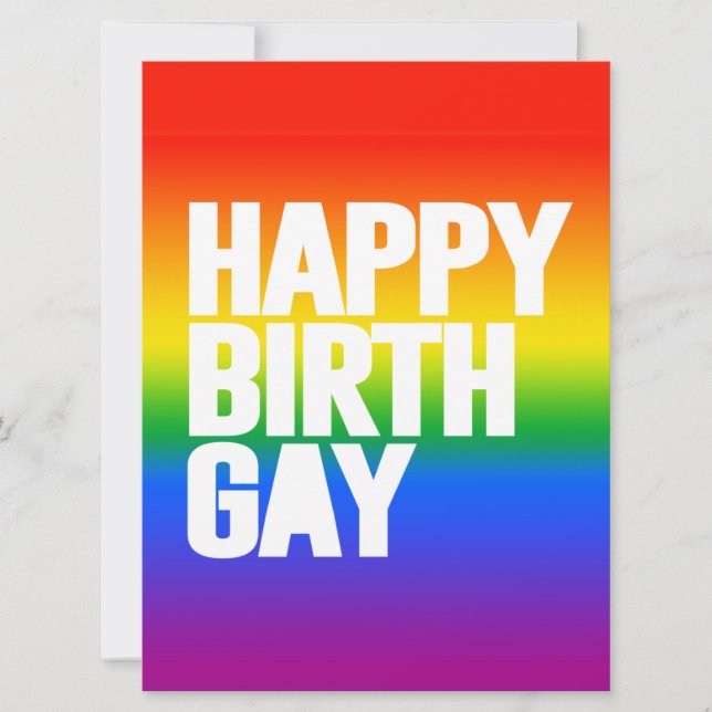 Happy Birthgay Karte (Vorderseite)