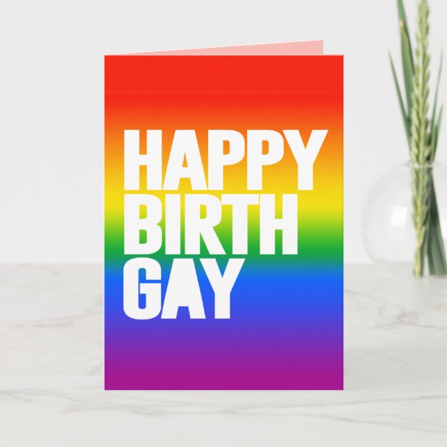 Happy Birthgay Karte (Vorderseite)