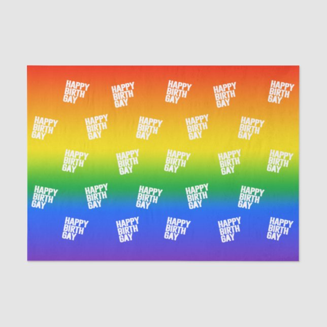 Happy Birthgay Seidenpapier (Vorderseite)