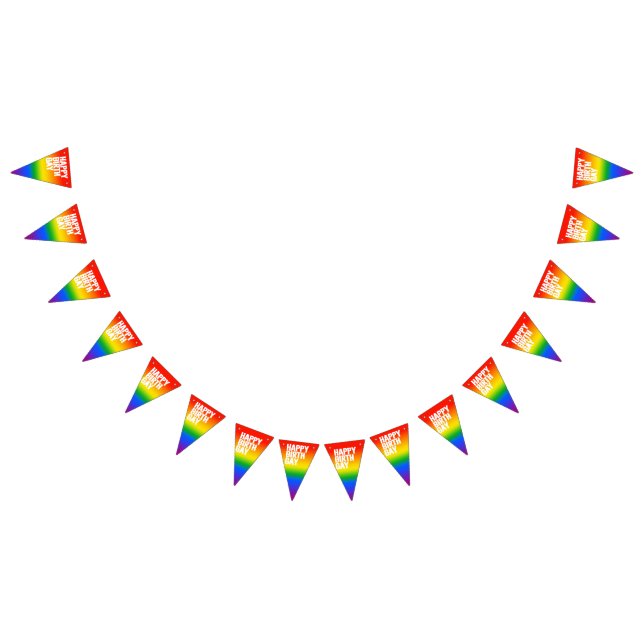 Happy Birthgay Wimpelkette (Alle)