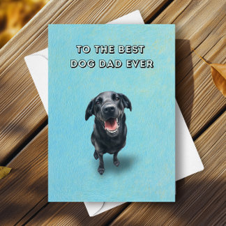 Happy Black Lab Bester Hund-Vater je Vatertag Karte