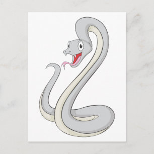 Happy Black Mamba Snake Postkarte