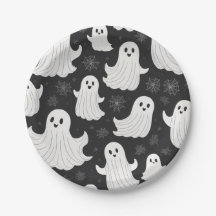 Happy Black & White Halloween Ghost