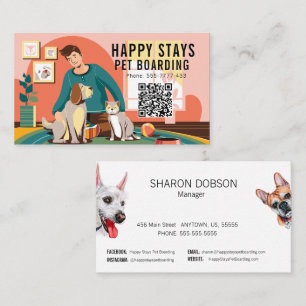 Happy Bleibe Pet Boarding Business Card Visitenkarte