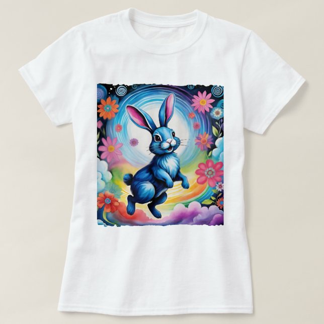 Happy Blue Bunny Dream T - Shirt (Design vorne)