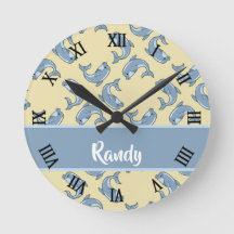 Happy blue dolpins pattern