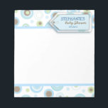 Happy Blue Dots Baby Boy Notepad Dusche Gefallen Notizblock<br><div class="desc">Ein lustiger Gefallen für Ihre Baby Duschgäste - jede Textzeile kann für Sie geändert oder entfernt werden, um Ihre individuelle Nachricht zu erstellen.</div>