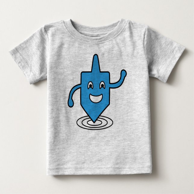 Happy Blue Dreidel Sweatshirt Baby T-shirt (Vorderseite)