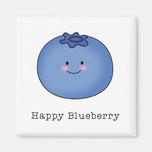 Happy Blueberry Magnet