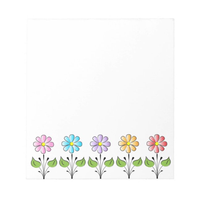 Happy Blume Multi Colors Notizblock (Vorderseite)