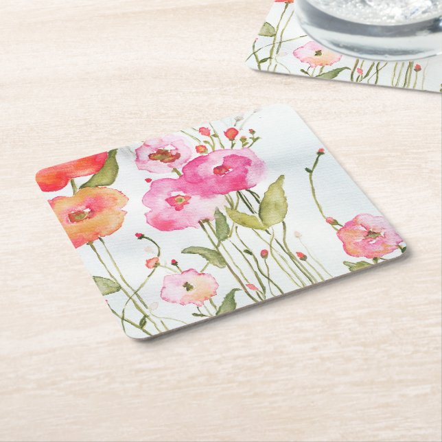 Happy Blume Paper Untersetzer (angewinkelt)