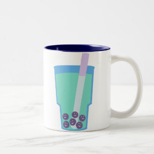Happy Boba Tea Bubbles Zweifarbige Tasse