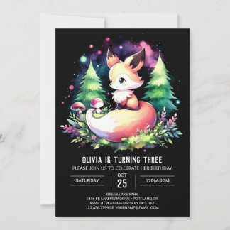 Happy Boho Fox Geburtstag digital Einladung