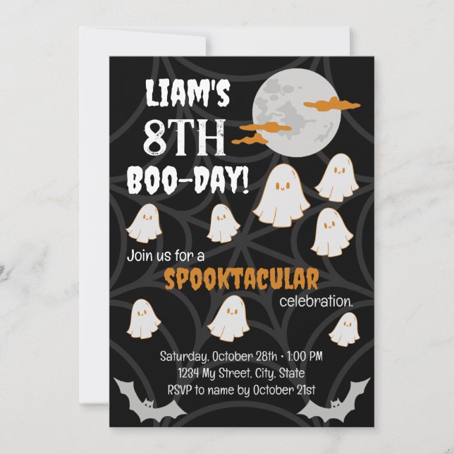 Happy Boo-Day Einladung (Vorderseite)