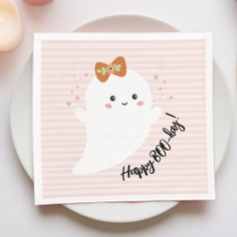 Happy BOO Day Ghost Birthday Serviette