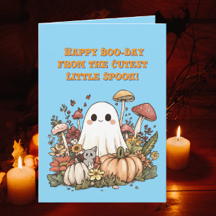 Happy Boo Day Niedlich Ghost Foto Halloween-Karten Karte