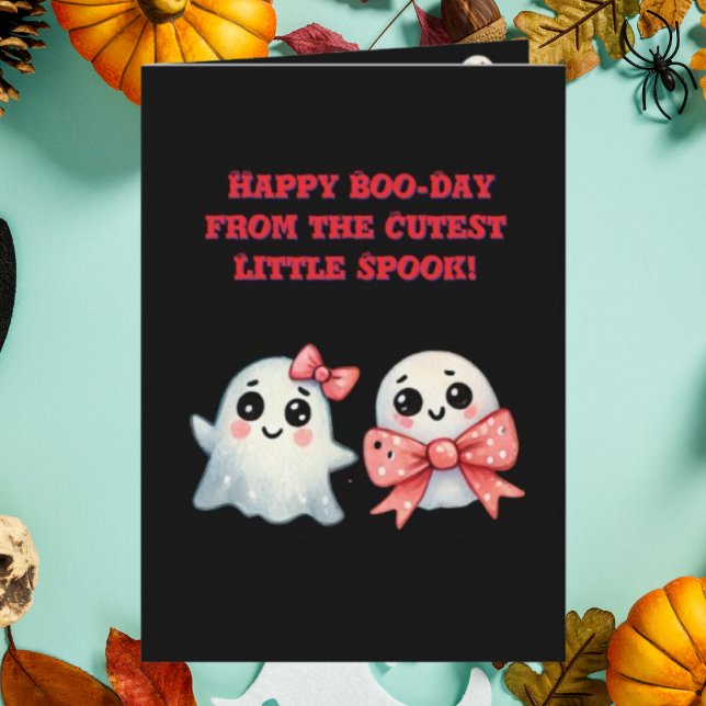Happy Boo Day Niedlich Ghost Foto Halloween-Karten Karte (Von Creator hochgeladen)