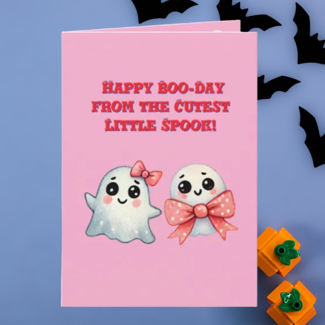 Happy Boo Day Niedlich Ghost Foto Halloween-Karten Karte (Von Creator hochgeladen)