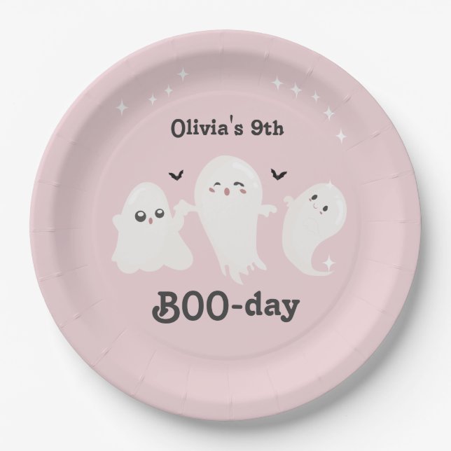 Happy Boo Day | Spooky BOO Day Celebration Pappteller (Vorderseite)