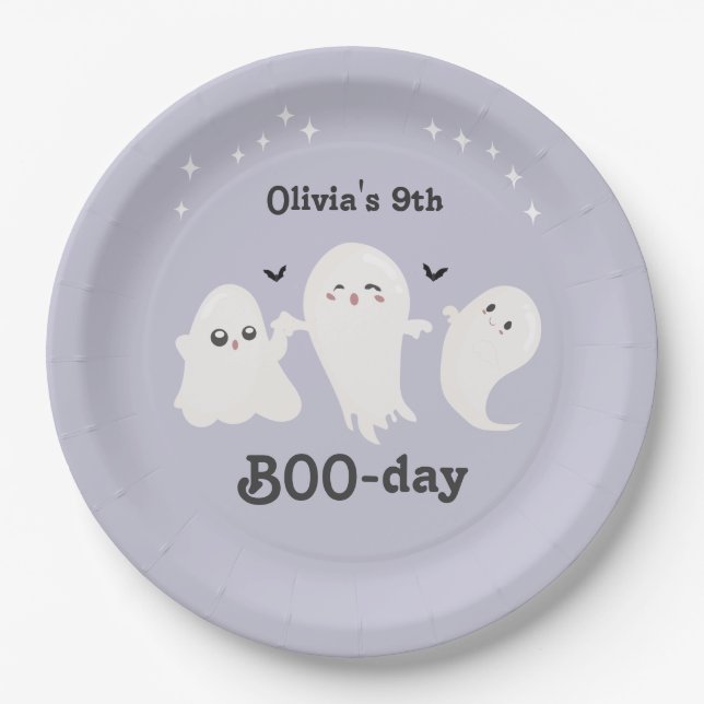 Happy Boo Day | Spooky BOO Day Celebration Pappteller (Vorderseite)