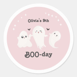 Happy Boo Day | Spooky BOO Day Celebration Runder Aufkleber