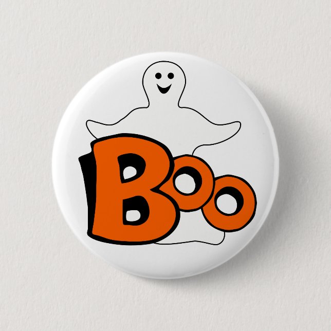 Happy Boo Ghost Button (Vorderseite)
