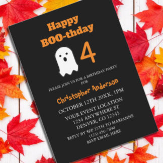 Happy BOO-thday Halloween Geburtstag Einladung