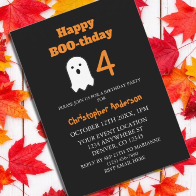 Happy BOO-thday Halloween Geburtstag Einladung (Von Creator hochgeladen)