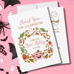 Happy Boo-thday Pink Party Dankeskarte