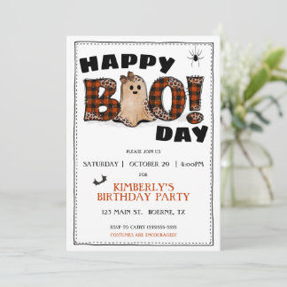 Happy BooDay Geburtstagsparty Einladung