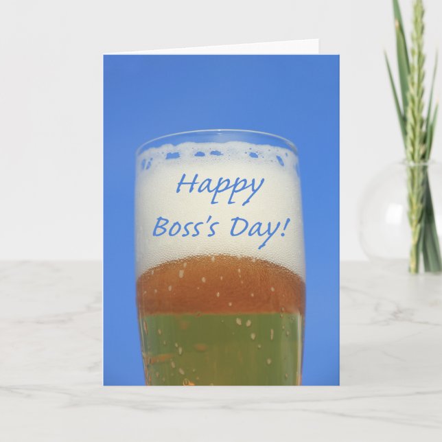 Happy Boss's Day Beer Karte (Vorderseite)