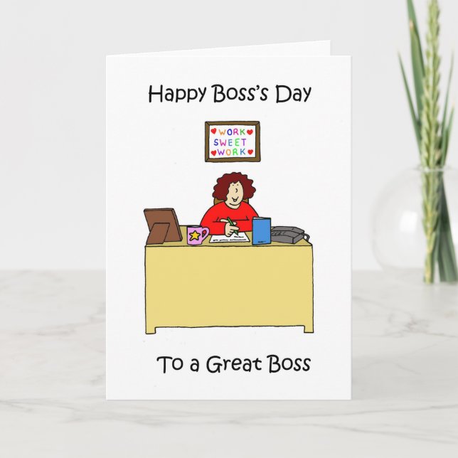 Happy Boss's Day for Female Boss Karte (Vorderseite)