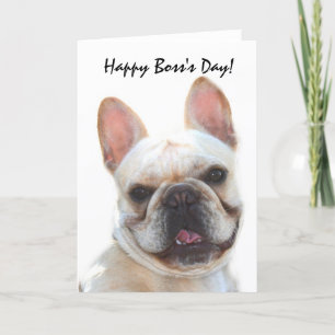 Happy Boss's Day French Bulldog greeting card Karte
