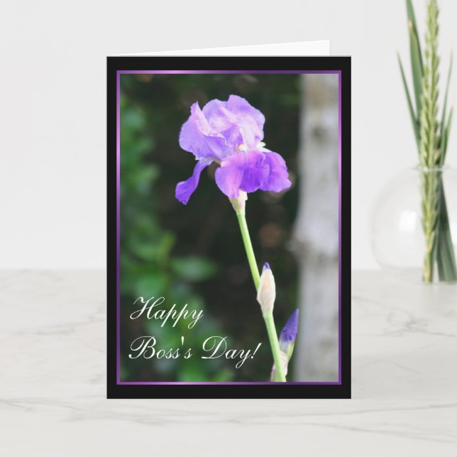 Happy Boss's Day Iris Grußkarte Karte (Vorderseite)