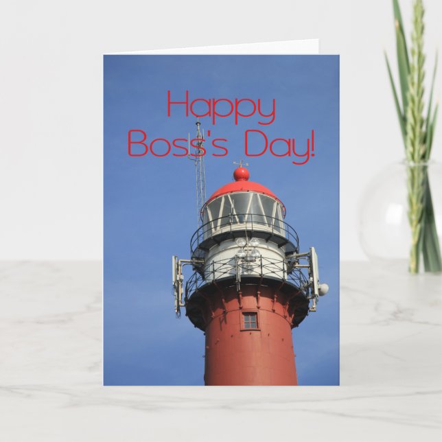 Happy Boss's Day Lighthouse Karte (Vorderseite)