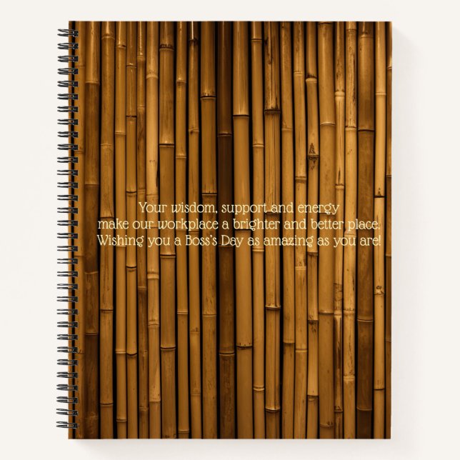 "Happy Boss's Day Message" Journal Notizbuch (Vorderseite)