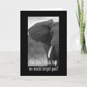 Happy Boss's Day mit Elefantenschwarz-weißem Foto Karte