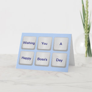 Happy Boss's Day mit Tastatur und benutzerdefinier Karte
