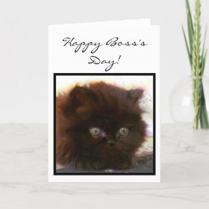 Happy Boss's Day Persian Kitten Grußkarte Karte