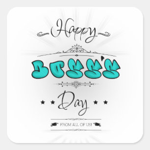 Happy Boss's Day Quadratischer Aufkleber