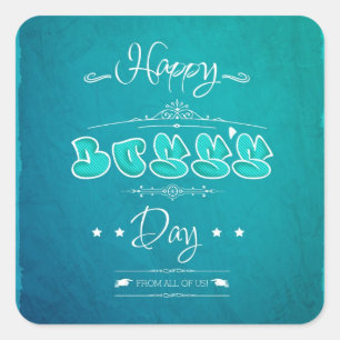 Happy Boss's Day Quadratischer Aufkleber