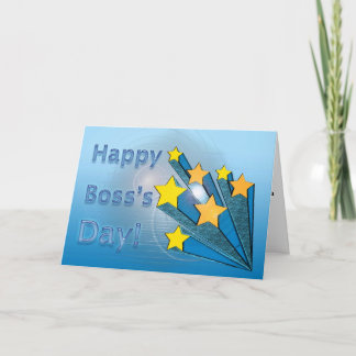 Happy Boss's Day Shooting Star Karte