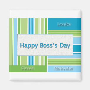 Happy Boss's Day Streifen Magnet