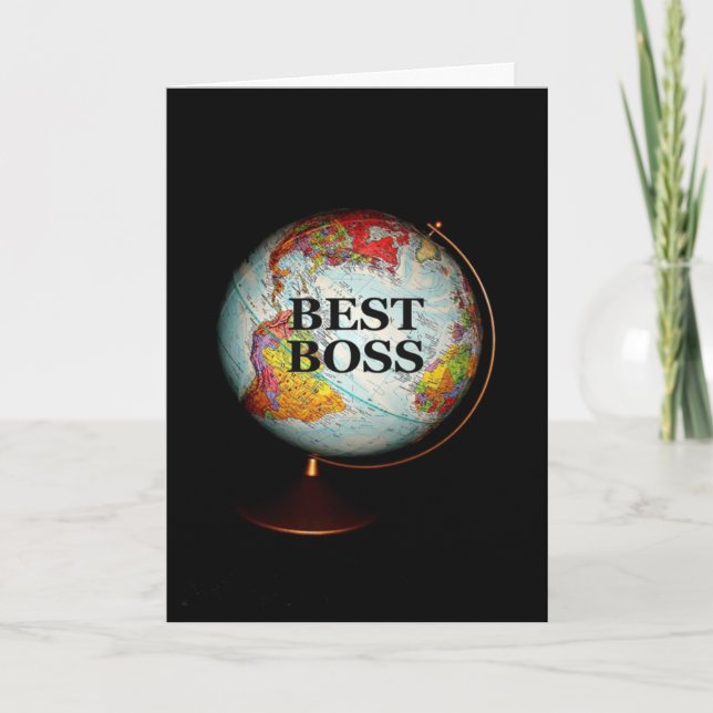 Happy Boss's Day zum besten Boss der Welt Karte (Vorderseite)