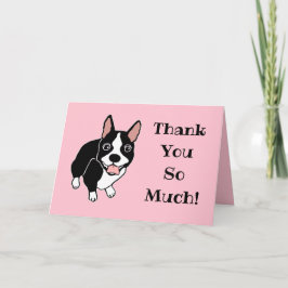 Happy Boston Terrier Vielen Dank Karte