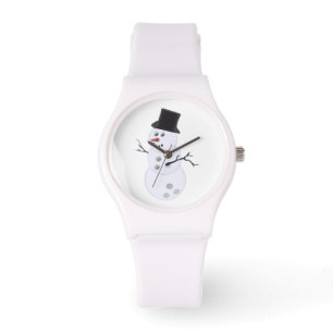 Happy Bowlidays Snowman Armbanduhr