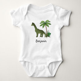Happy Brachiosaurus Dinosaurier mit eigenem Kinder Baby Strampler